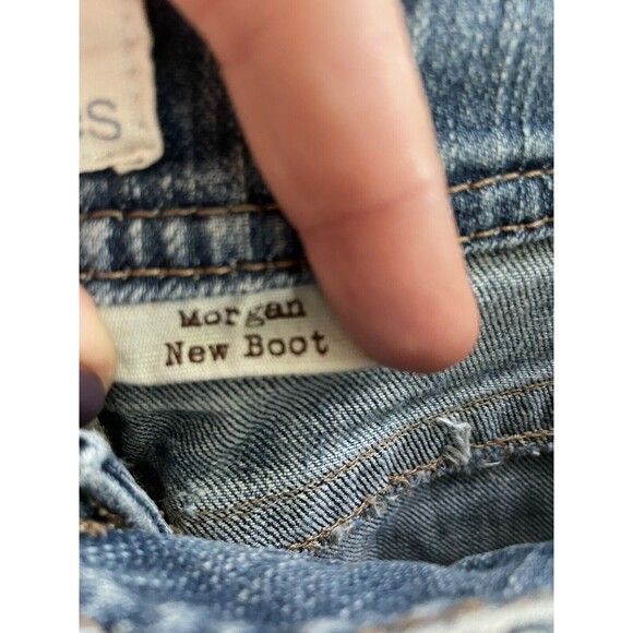 Maurices Morgan New-Boot Womens Size 11/12 Short Mid Rise Denim Blue Jeans 90s - Picture 6 of 11